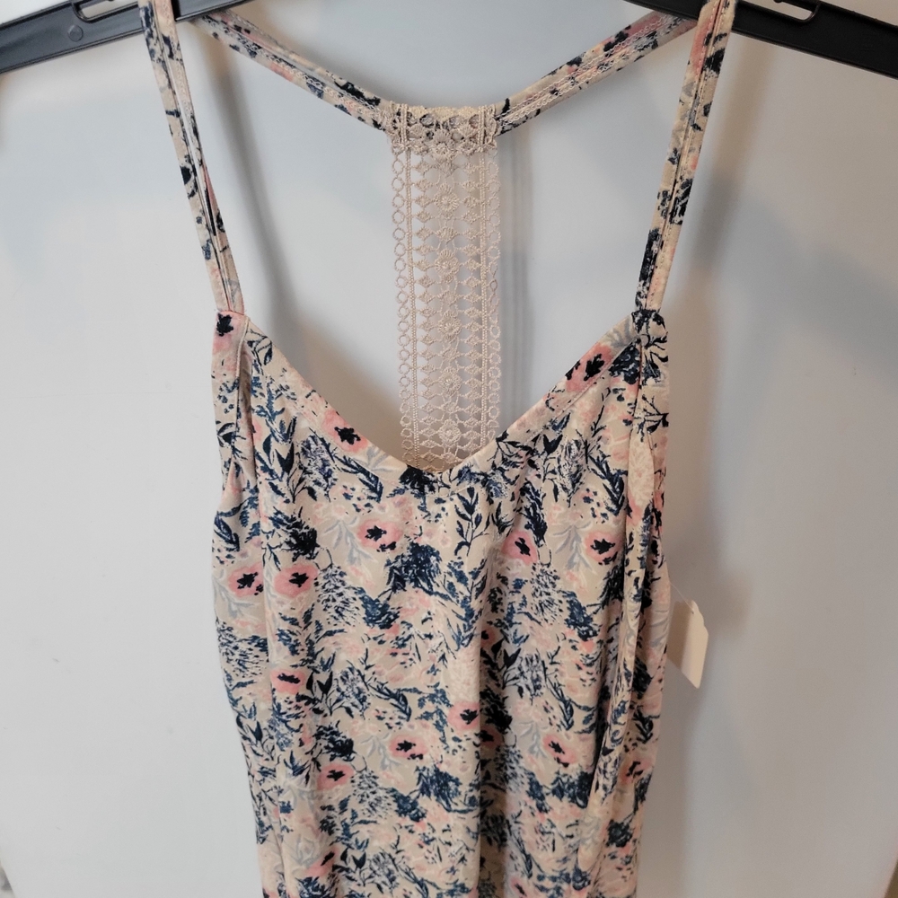 Lucky Brand Floral Lace Dress - Pink and Blue
